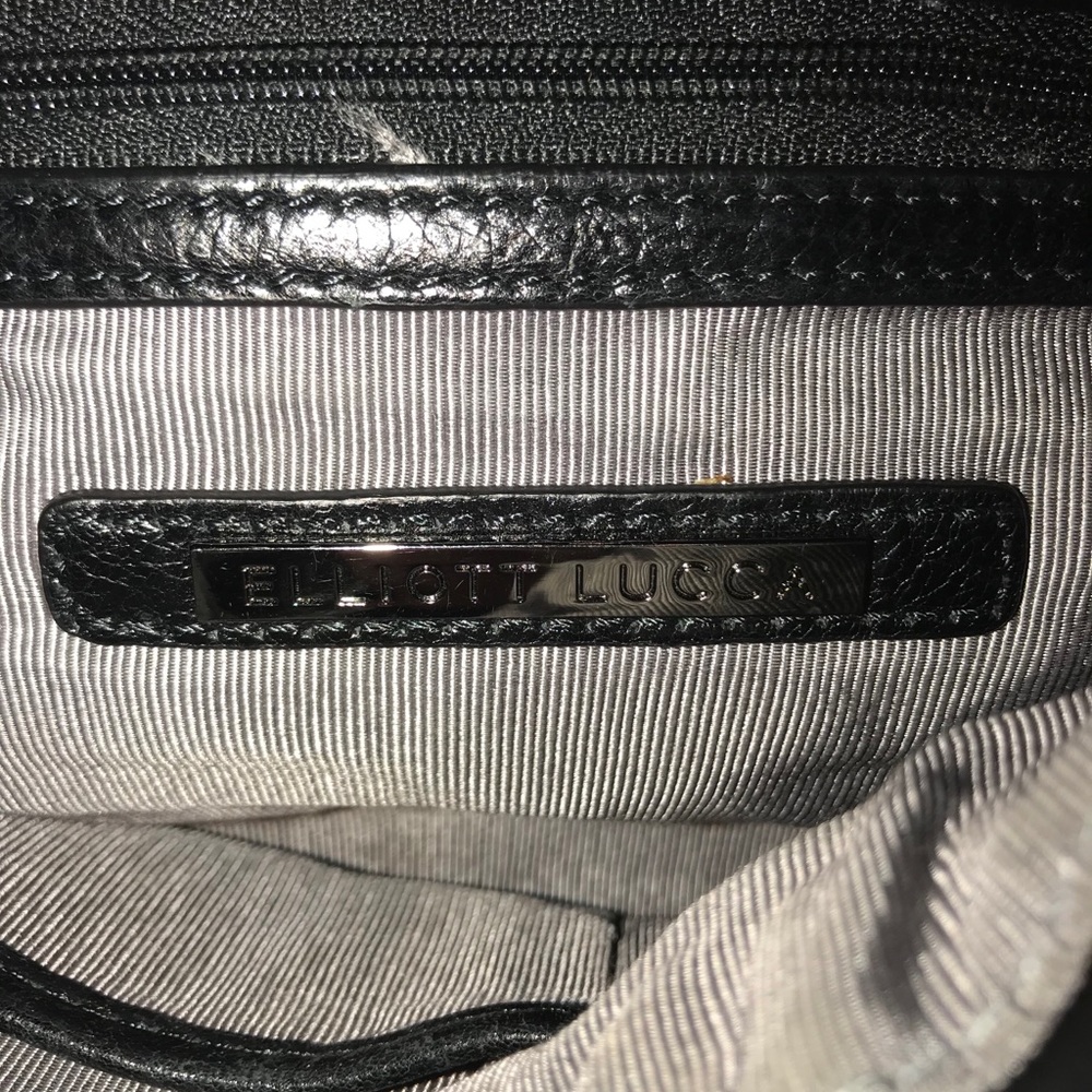 Elliot Lucca Patchwork Black Leather Handbag - image 7